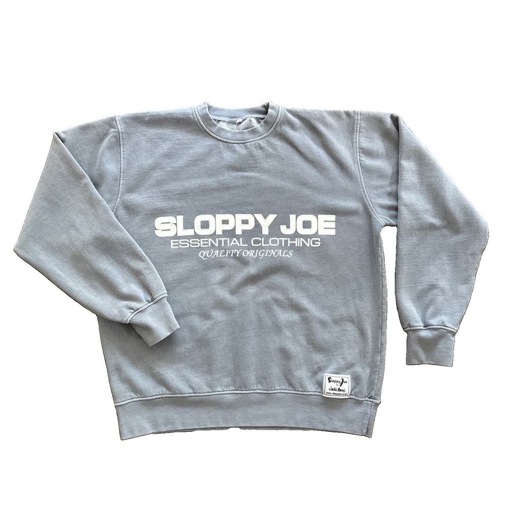 Sloppy Joe Sweatshirt Women XL Blue 05 Classic Square Crewneck Organic Cotton UK